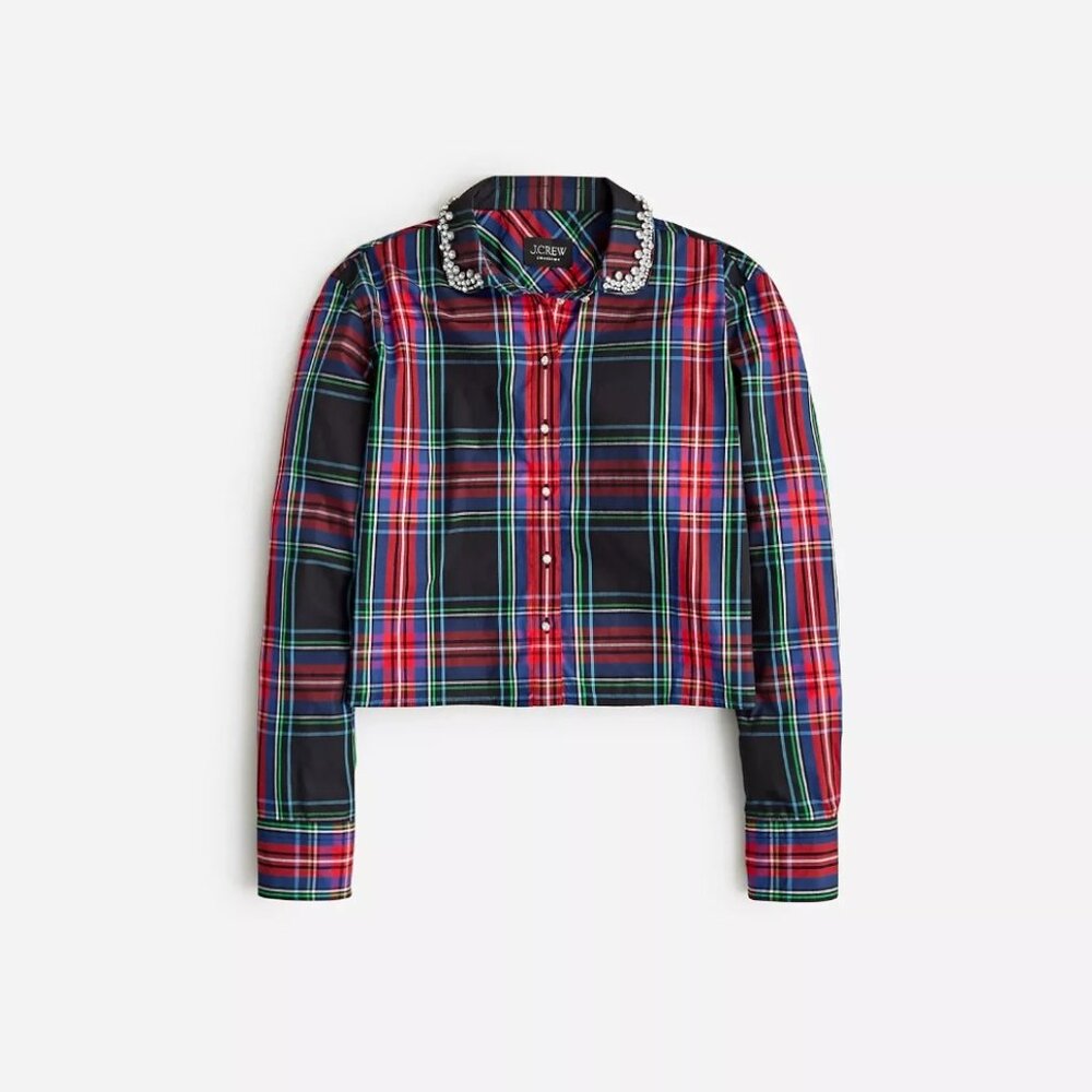Christmas XMAS J.Crew Collection button-up shirt in Stewart tartan NWT s. 20
